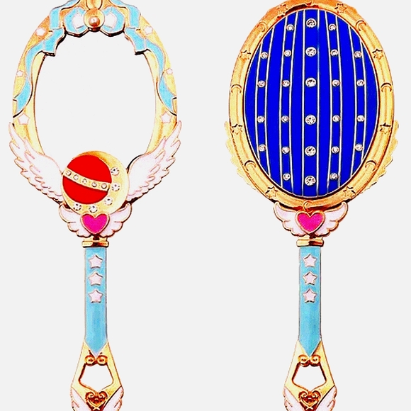 S.MoonMirror&BrushSet! Heavy!  (Mirror&Makeup-Brushes) RedOrBL. MirOpt.  Msg.Me - Picture 13 of 16